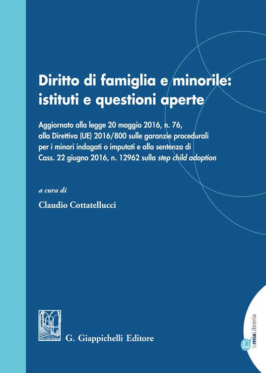 Diritto di famiglia e minorile: istituti e questioni aperte - Claudio Cottatellucci - ebook