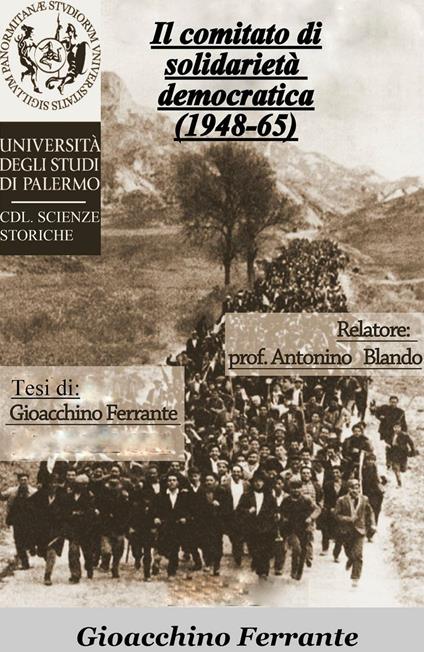 Il comitato di solidarietà democratica (1948-65) - Gioacchino Ferrante - copertina