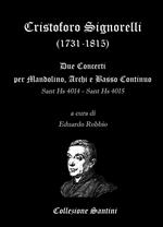 Cristoforo Signorelli. Concerti per mandolino, archi e basso continuo. Partitura