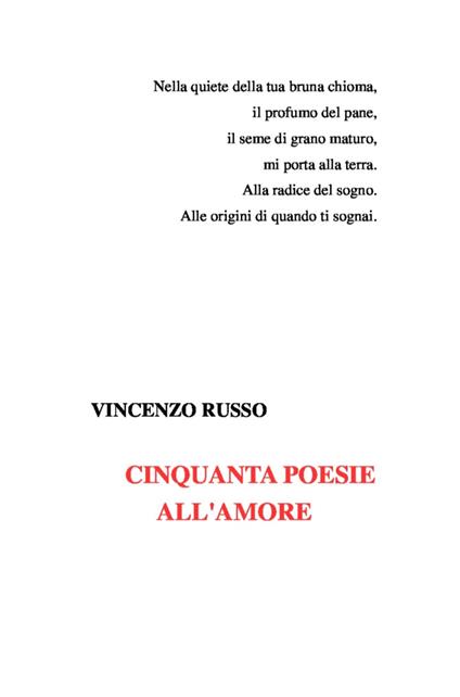 Cinquanta poesie all'amore - Vincenzo Russo - copertina