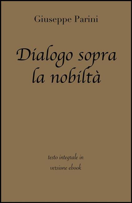 Dialogo sopra la nobiltà - Giuseppe Parini - ebook