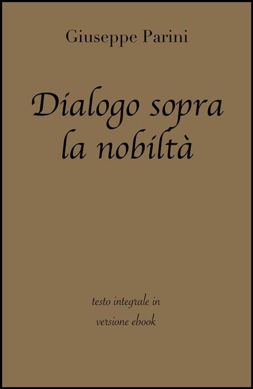 Dialogo sopra la nobiltà - Giuseppe Parini - ebook