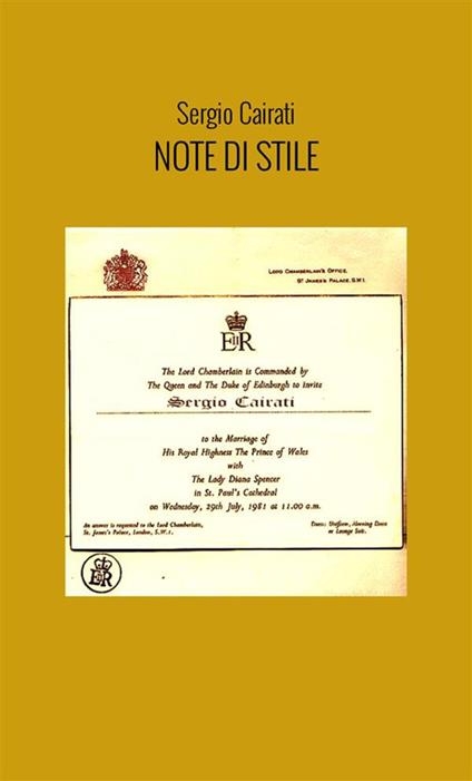 Note di stile - Sergio Cairati - copertina
