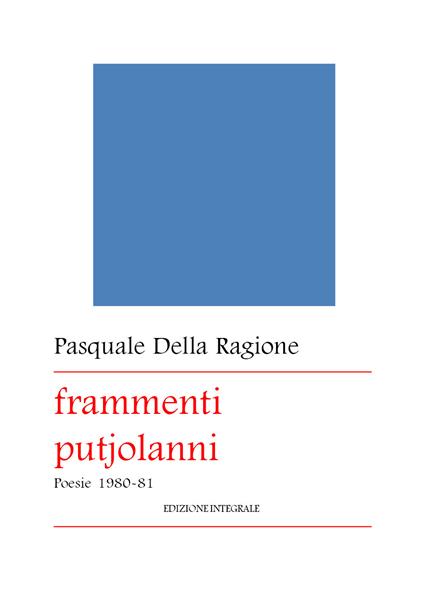 Frammenti putjolanni - Pasquale Della Ragione - copertina