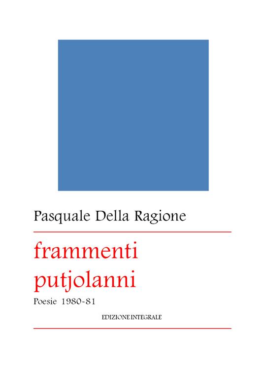 Frammenti putjolanni - Pasquale Della Ragione - copertina