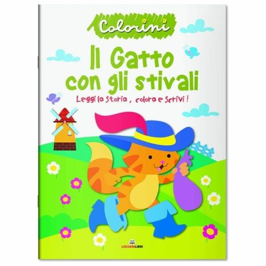 Il Gatto con gli stivali. Fiabe da colorare. Ediz. a colori - copertina