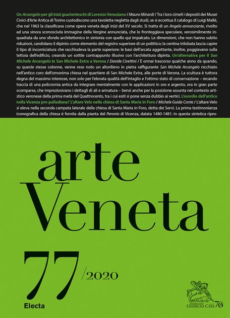 Arte veneta. Rivista di storia dell'arte (2020). Vol. 77 - copertina