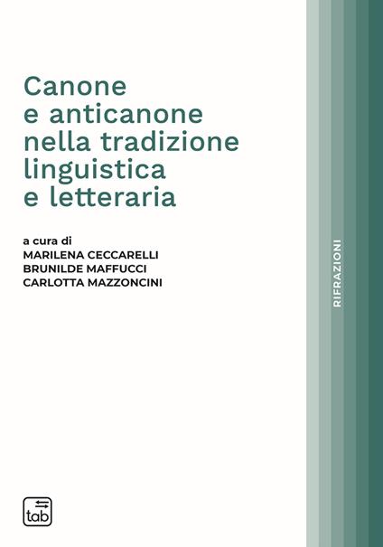 Canone e anticanone nella tradizione linguistica e letteraria - copertina