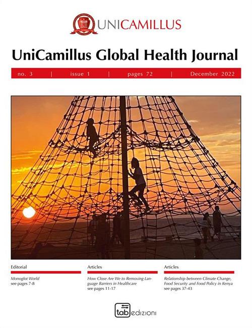 UGHJ. UniCamillus Global Health Journal (2022). Vol. 3 - copertina