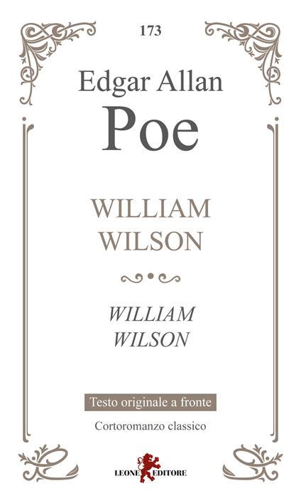 William Wilson. Testo inglese a fronte - Edgar Allan Poe - copertina
