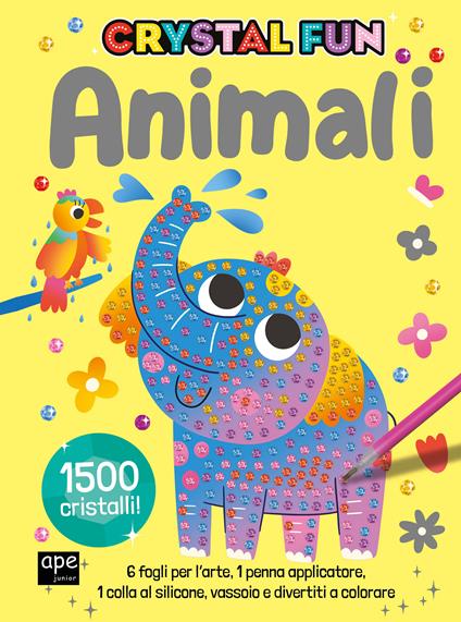 Animali. Crystal fun. Ediz. a colori. Con penna applicatore. Con spatola - copertina