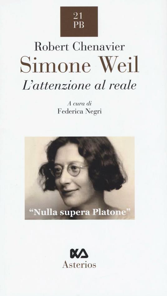 Simone Weil. L'attenzione al reale - Robert Chenavier - copertina