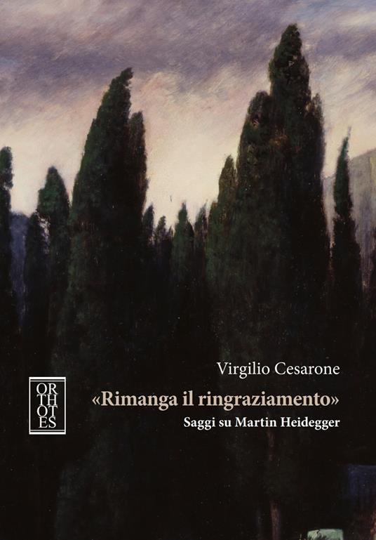 «Rimanga il ringraziamento». Saggi su Martin Heidegger - Virgilio Cesarone - copertina