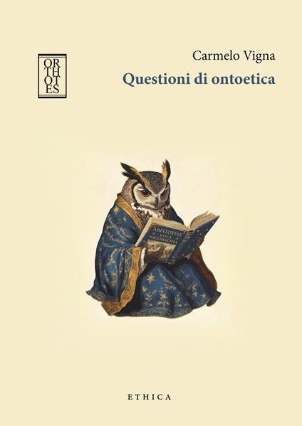 Questioni di ontoetica - Carmelo Vigna - copertina