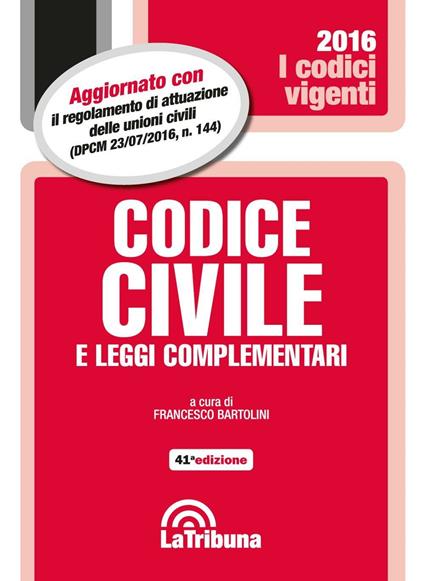 Codice civile e leggi complementari - copertina
