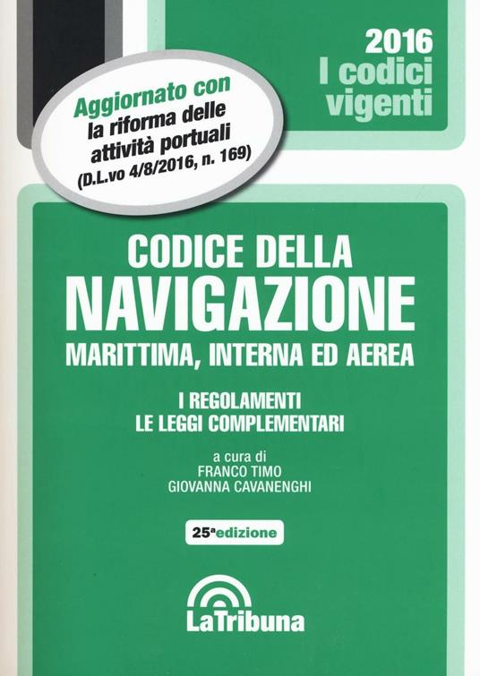 Codice della navigazione marittima, interna ed aerea - copertina