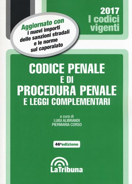 Codice penale e di procedura penale e leggi complementari - copertina