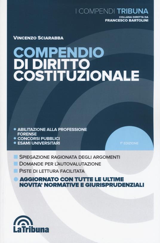 Compendio di diritto costituzionale - Vincenzo Sciarabba - copertina