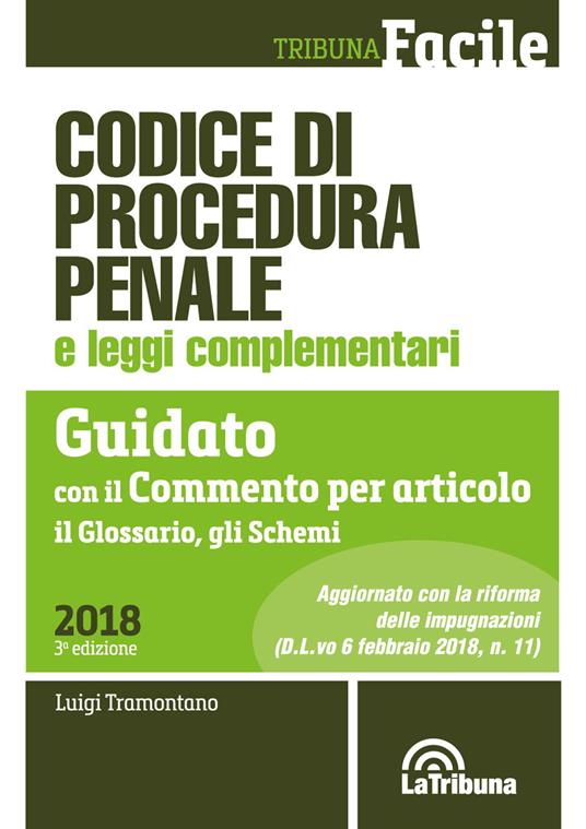 Codice di procedura penale e leggi complementari. Guidato con il commento per articolo, il glossario, gli schemi. Nuova ediz. - copertina