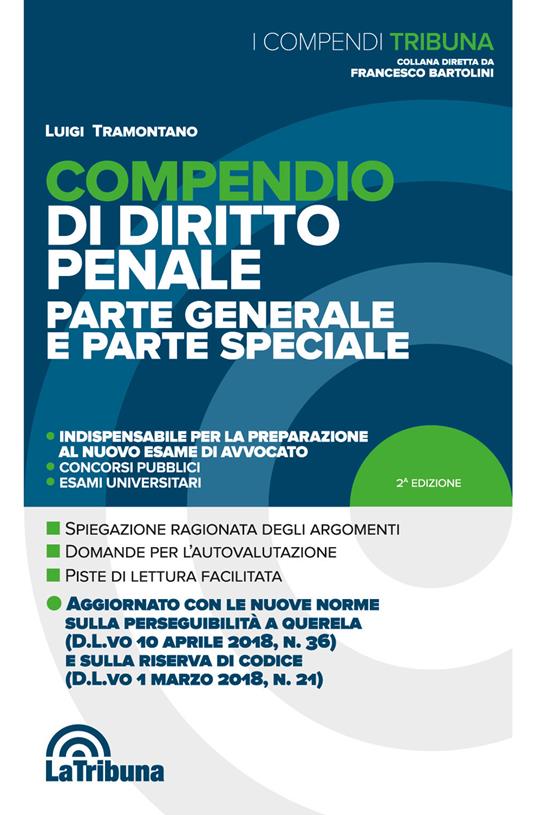 Compendio di diritto penale. Parte generale e parte speciale - Luigi Tramontano - copertina