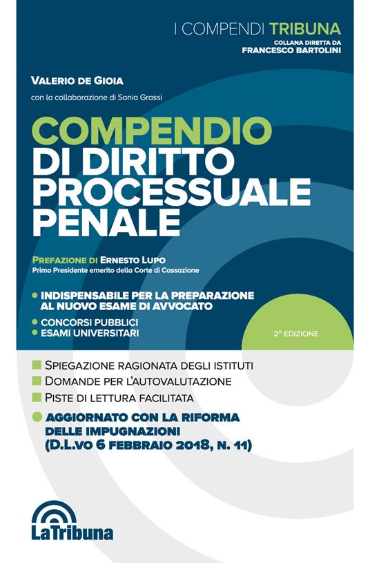 Compendio di diritto processuale penale - Valerio De Gioia,Sonia Grassi - copertina