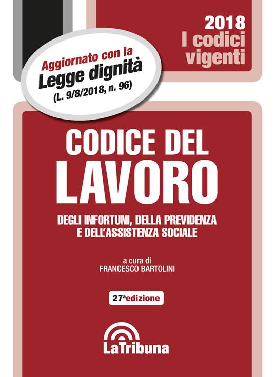 Codice del lavoro, degli infortuni, della previdenza e dell'assistenza sociale - copertina