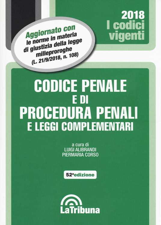 Codice penale e di procedura penale e leggi complementari - copertina