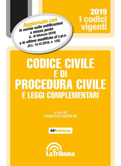 Codice civile e di procedura civile e leggi complementari - copertina