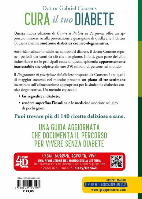 Cura il tuo diabete 4D. Il rivoluzionario programma di 21 giorni - Gabriel Cousens - 2