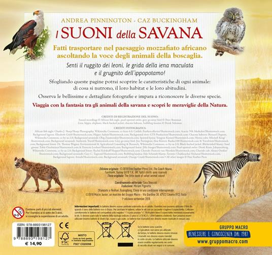I suoni della savana. Ascolta la voce degli animali - Andrea Pinnington,Caz Buckingham - 2