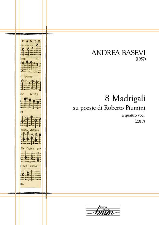 Andrea Basevi. 8 madrigali per coro misto - Marco Berrini - copertina