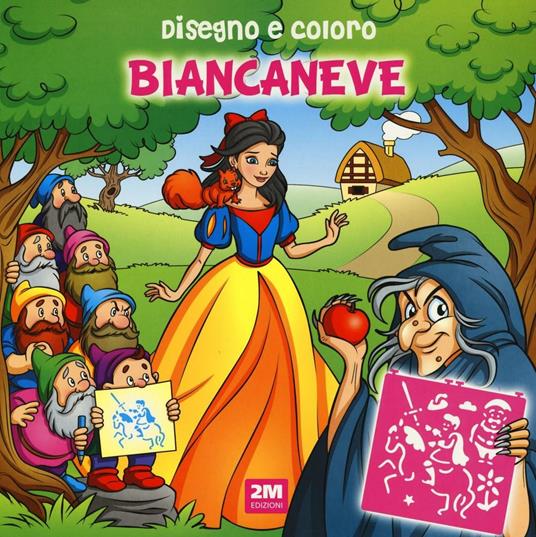 Disegno e coloro Biancaneve - copertina