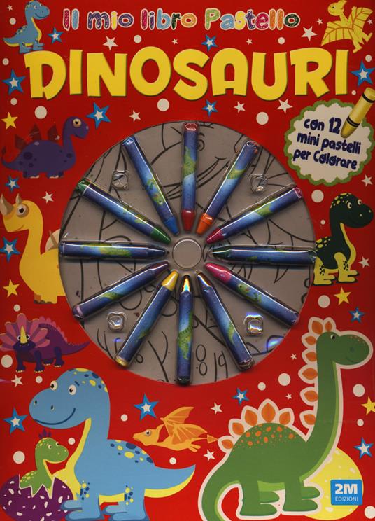 Dinosauri. Con 12 pastelli - copertina