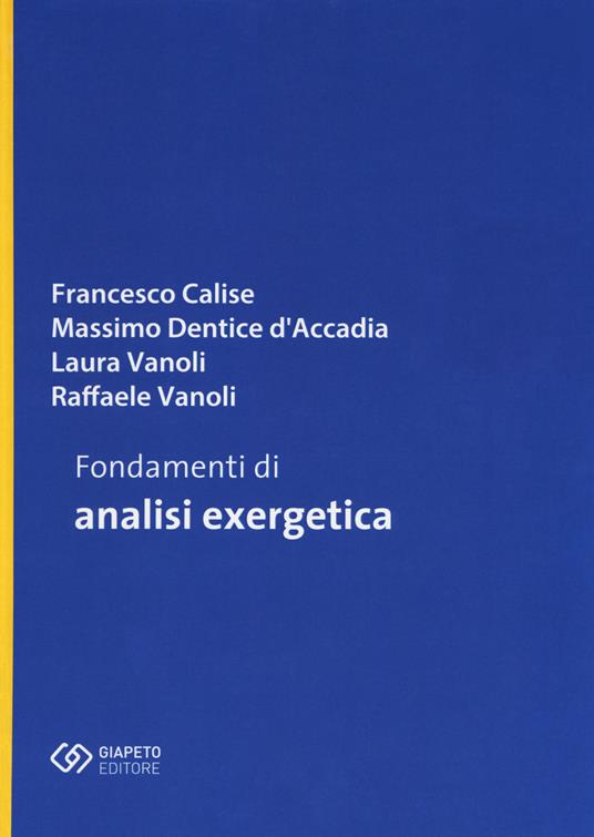 Fondamenti di analisi exergetica - Francesco Calise,Massimo Dentice D'Accadia,Laura Vanoli - copertina