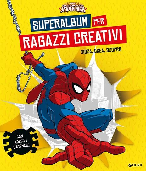 Superalbum per ragazzi creativi. Ultimate Spider-Man. Gioca, crea, scopri! Con adesivi. Ediz. illustrata. Con gadget - copertina