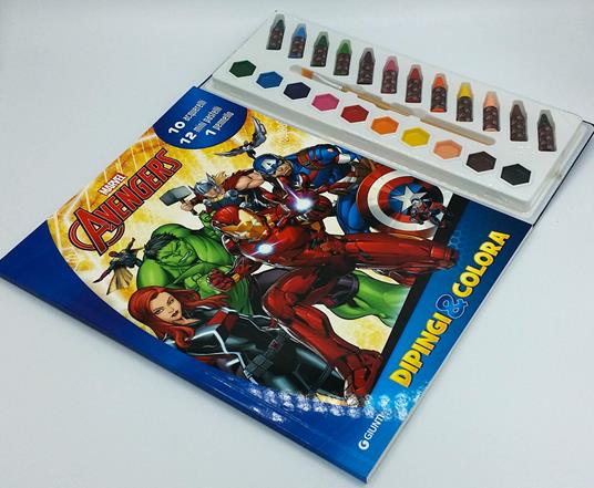 Avengers. Dipingi & colora. Con 12 pastelli a cera e 10 acquerelli - 3