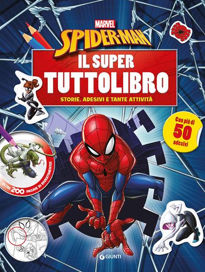 Il super tuttolibro. Spiderman. Con adesivi. Ediz. a colori - copertina