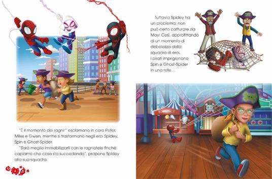 Un giorno da pirata. Bubble stickers. Storia e giochi. Spidey e i suoi fantastici amici. Ediz. a colori. Con Adesivi - 2