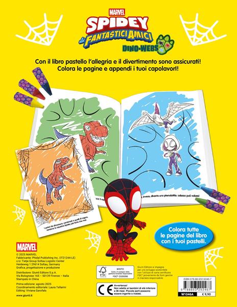 Dino-webs. Spidey e i suoi simpatici amici. Libro pastello. Ediz. a colori. Con 12 mini pastelli - 2