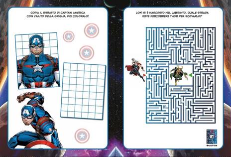 Avengers. 100 sfide. Attività e giochi. Con adesivi. Ediz. illustrata - 3