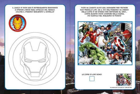 Avengers. 100 sfide. Attività e giochi. Con adesivi. Ediz. illustrata - 4