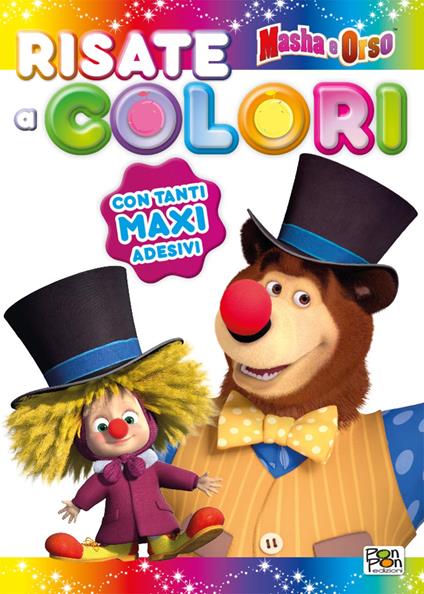 Risate a colori! Masha e Orso. Sticker & color. Con adesivi - Cristina Panzeri - copertina