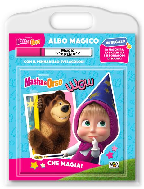 Che magia! Masha e Orso. Albo magico. Ediz. a colori. Con pennarello svelacolori - Cristina Panzeri - copertina