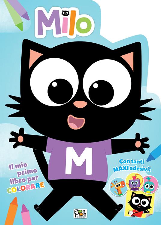 Il mio primo libro da colorare. Milo. Con adesivi. Ediz. a colori - Lisa Capiotto - copertina