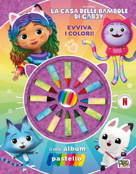 Evviva i colori! La casa delle bambole di Gabby. Il mio album pastello. Ediz. a colori. Con pastelli a cera - Lisa Capiotto - copertina