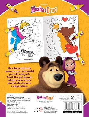 Giochiamo con i colori! Masha e Orso. Il mio album pastello. Ediz. a colori. Con 12 pastelli a cera - Lisa Capiotto - 4