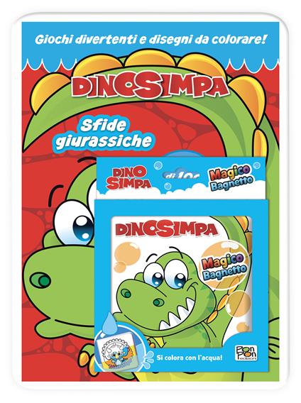 Sfide giurassiche. Dinosimpa. Activity book. Con set bagnetto - Lisa Capiotto - copertina