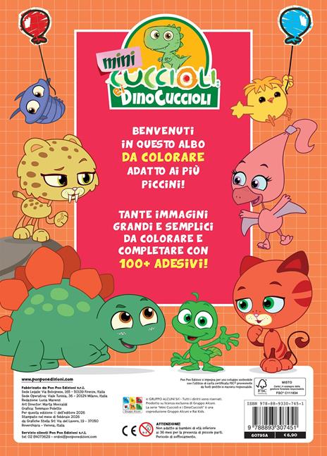 Mini Cuccioli e i DinoCuccioli. Il mio primo libro da colorare. Ediz. a colori - 2