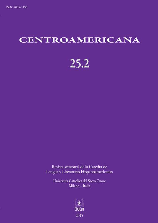 Centroamericana. Vol. 25\2 - copertina