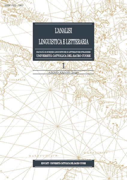 L' analisi linguistica e letteraria (2020). Vol. 1 - copertina